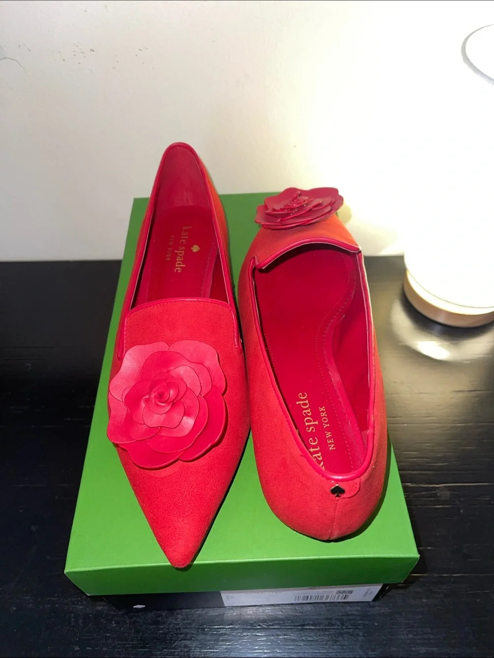 Kate Spade Candied Cherry Floral Accent Pointed Toe Women's Flats